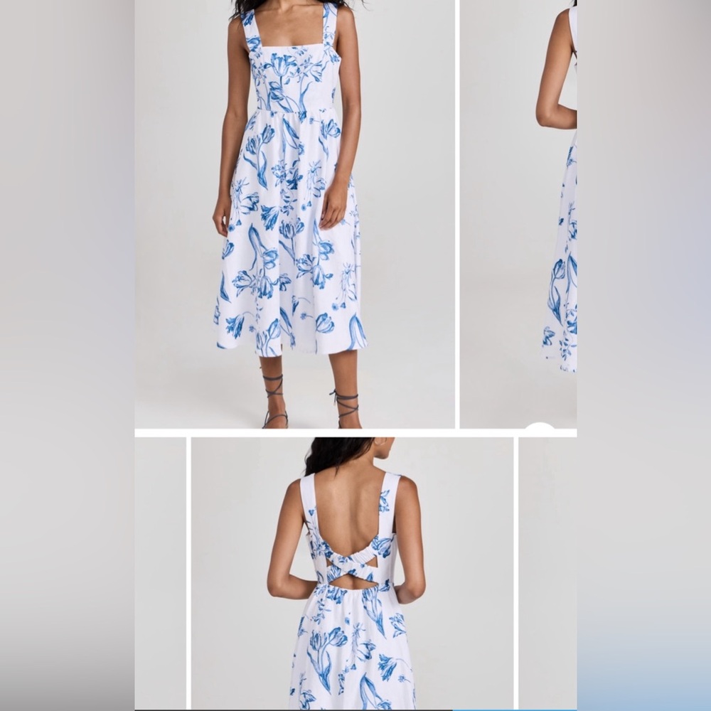 🛑SOLD🛑Reformation blue flower linen summer dress